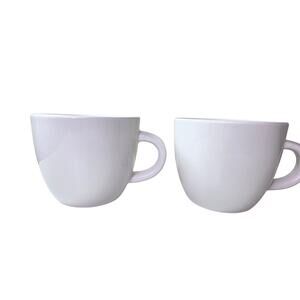 PROJECT 62 White Wide Mouth Stoneware CTea Coffee Mugs Set of 2